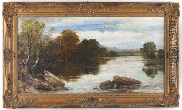 The River Oil Painting - George F. Chester