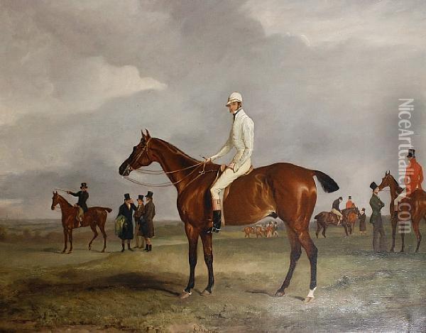 'clinker' With His Owner, Captain Horatioross, Up Oil Painting - John Snr Ferneley