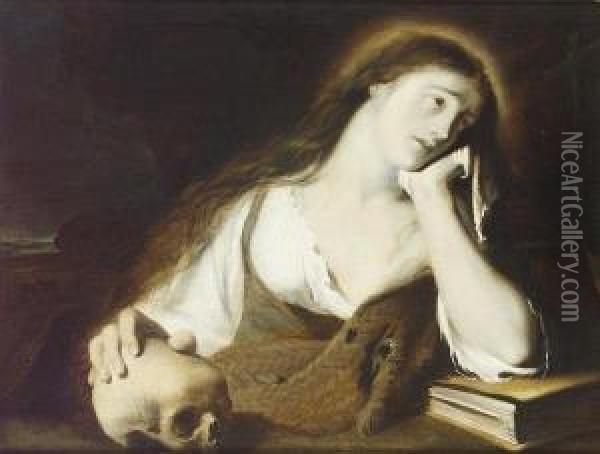The Penitent Magdalene Oil Painting - Giuglielmo Walschart