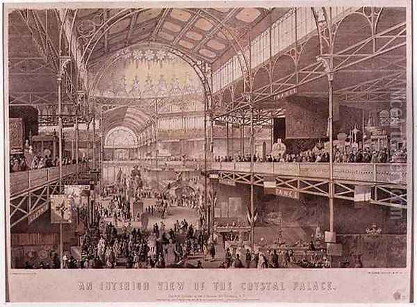 The Interior of the New York Crystal Palace, pub. by Endicott and Co., New York, 1855 Oil Painting - Charles Parsons