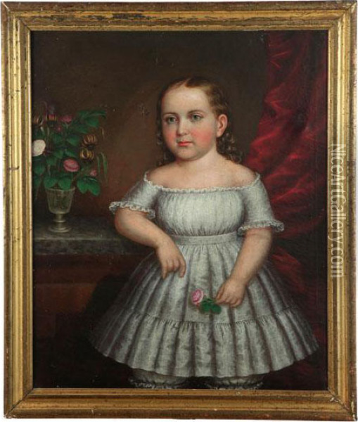 Portrait Of A Girl Oil Painting - C.S. Jones