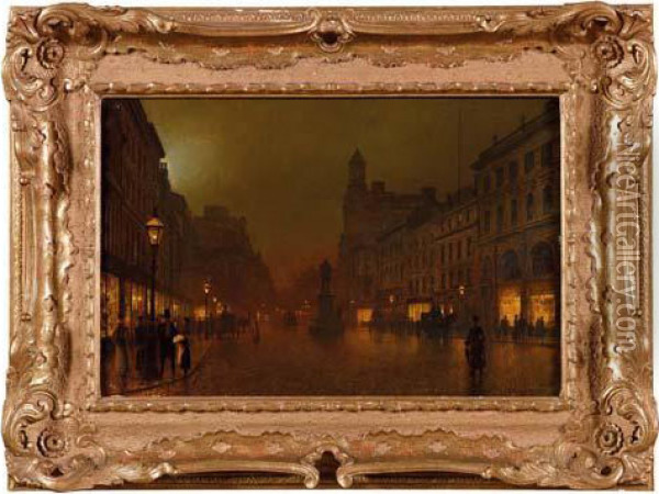 St. Anne's Square, Manchester Oil Painting - John Atkinson Grimshaw