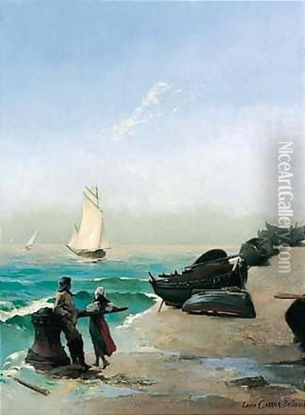 Petits Marins Au Bord De Mer Oil Painting - Louis Robert Carrier-Belleuse