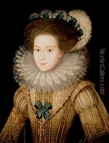 Portrait of a Lady, possibly Mary Queen of Scots 1542-87 Oil Painting - William