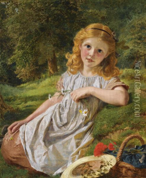 Summer Flowers Oil Painting - Sophie Gengembre Anderson