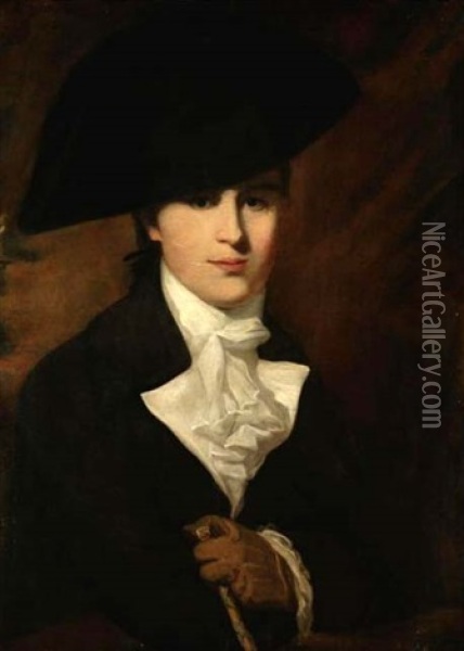 Portrait Of A Gentleman Said To Be Mr. Wordsworth Oil Painting - Rev. Matthew William Peters