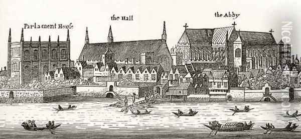 Westminster in 1647 Oil Painting - Wenceslaus Hollar