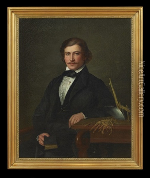 Portrait Of A Gentleman Oil Painting - Heinrich Beltz