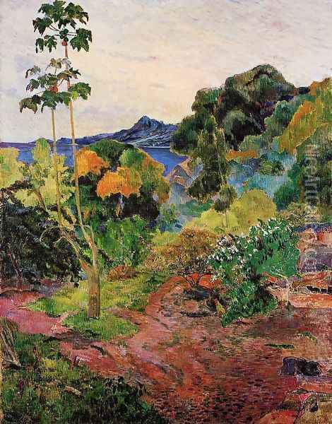 Tropical Vegetation Oil Painting - Paul Gauguin