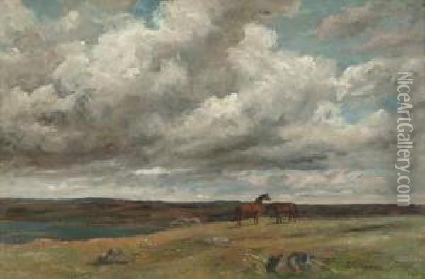 The Horse Pasture Oil Painting - Thomas Harris Robinson
