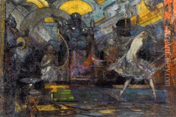 Barbarie Dance Oil Painting - John Henry Amshewitz