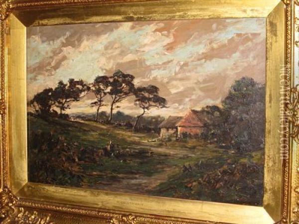 Near Boreham Street, Sussex Oil Painting - G. Harold Goldthwait