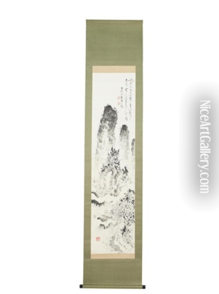Kakejiku (hanging Scroll) Oil Painting - Fukuda Kodojin