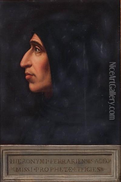 Portrait Of Savanarola Oil Painting - Fra Bartolommeo della Porta