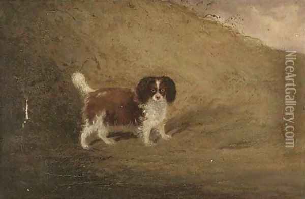 A spaniel in a landscape Oil Painting - Francis Sartorius