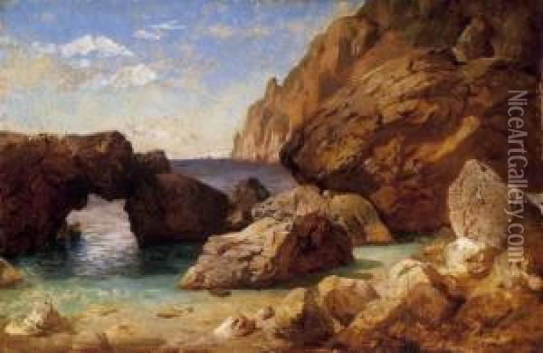 Capri Oil Painting - Jozsef Molnar