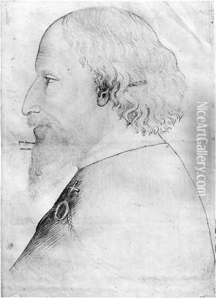Sigismund, Holy Roman Emperor, from the The Vallardi Album Oil Painting - Antonio Pisano (Pisanello)