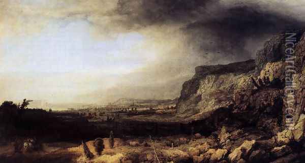 Mountainous Landscape c. 1633 Oil Painting - Hercules Seghers