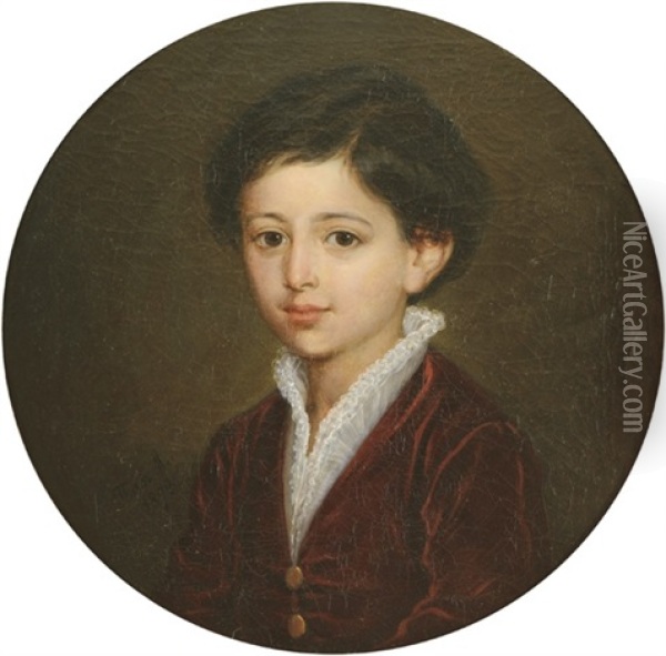 Portrait Of A Little Boy Oil Painting - Mor (Moritz) Than