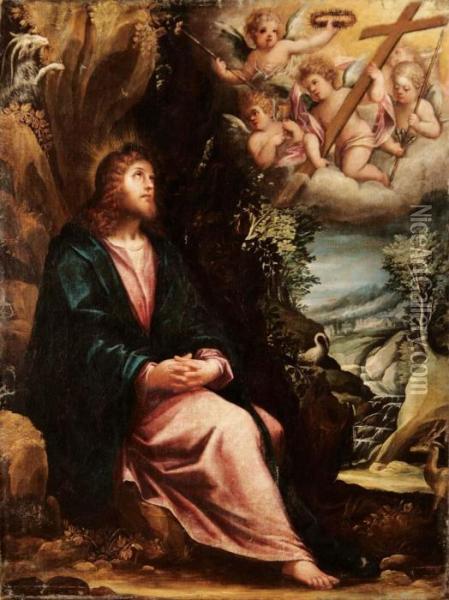 Cristo Nell'orto Degli Ulivi Oil Painting - Bernardino Campi