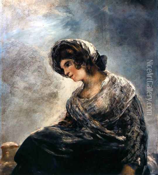 The Milkmaid of Bordeaux 2 Oil Painting - Francisco De Goya y Lucientes