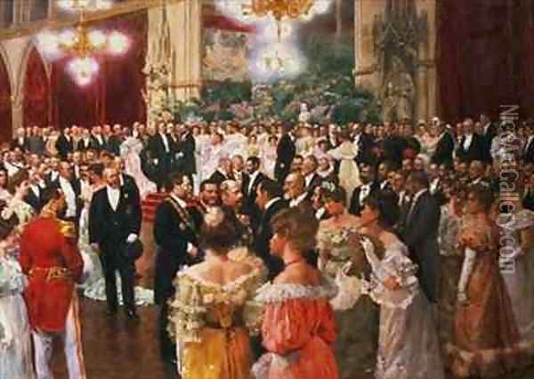 The Viennese Ball Oil Painting - Wilhelm Gause