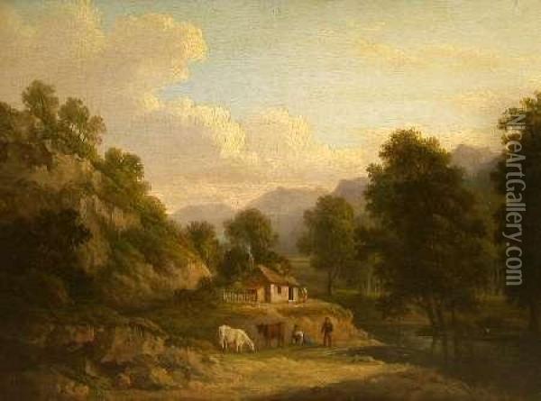 View Of Lochaber Oil Painting - Patrick, Peter Nasmyth