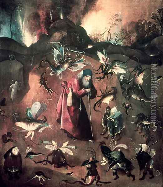 Temptation of St. Anthony (4) Oil Painting - Hieronymous Bosch