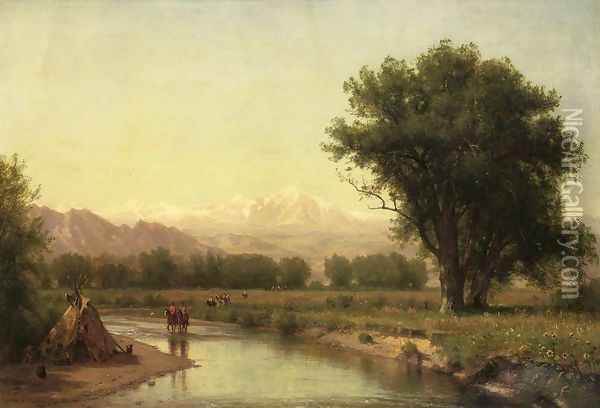 Indian Encampment on the Platte (III) Oil Painting - Thomas Worthington Whittredge