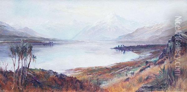 Lake Wakatipu Oil Painting - John Mcintosh Madden