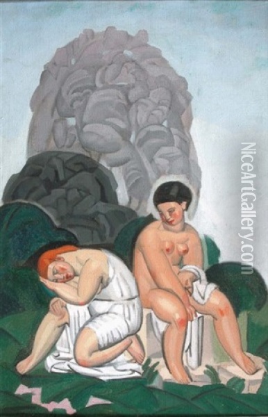 Baigneuses Cubistes Oil Painting -  Marcel-Lenoir (Jules Oury)