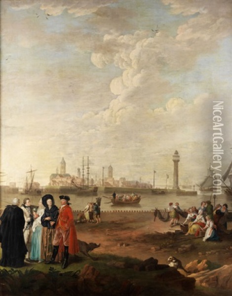 Ansicht Einer Hafenstadt Oil Painting - Thomas Patch