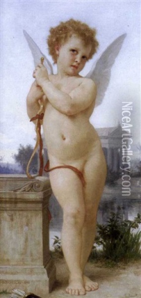 L'amour Au Repos Oil Painting - William-Adolphe Bouguereau