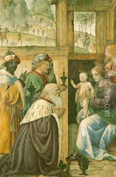 Adoration of the Magi Oil Painting - Bernardino Luini
