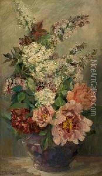 Bouquet Of Flowers Oil Painting - Georgios Roilos