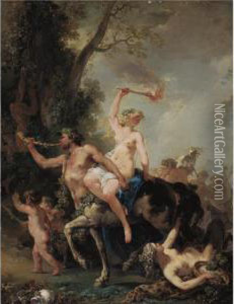 A Bacchanal Oil Painting - Jacques Philippe Caresme
