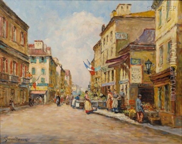 Rue Du Seine - Paris Oil Painting - Dennis Ainsley