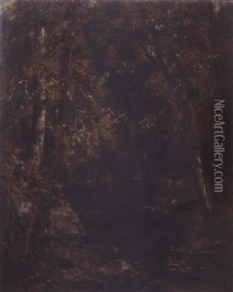 Study Of Trees Oil Painting - John Frederick Kensett
