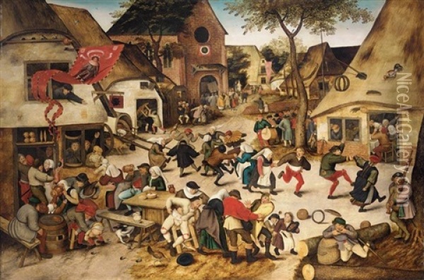 The Kermesse Of St. George Oil Painting - Pieter Brueghel the Younger