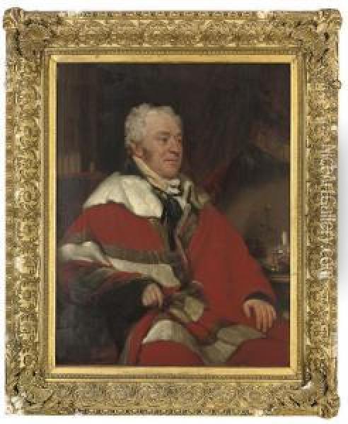 Portrait Of Francis North, 4th 
Earl Of Guilford (1761-1817),three-quarter-length, In Academic Robes Oil Painting - Ramsay Richard Reinagle
