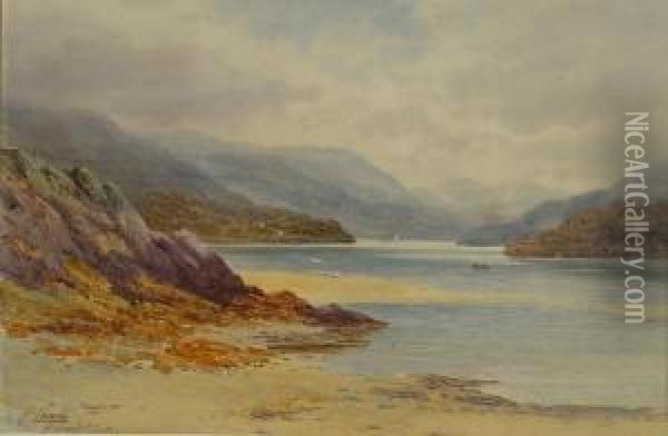 Barmouth Estuary Oil Painting - Harold Lawes