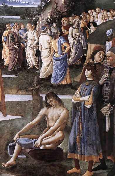 Baptism of Christ (detail-3) c. 148 Oil Painting - Pietro Vannucci Perugino