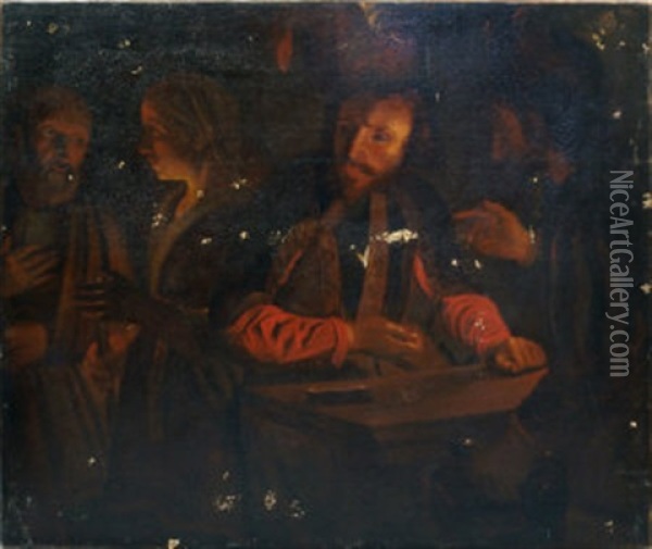 The Denial Of St. Peter Oil Painting - Georges de La Tour