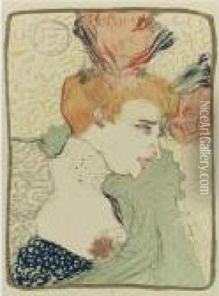 Mademoiselle Marcelle Lender, En Buste (d. 102; A. 131; W. 99; Adr. 115) Oil Painting - Henri De Toulouse-Lautrec