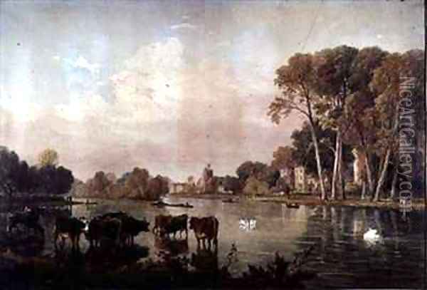 The Ferry at Twickenham Oil Painting - John Byrne