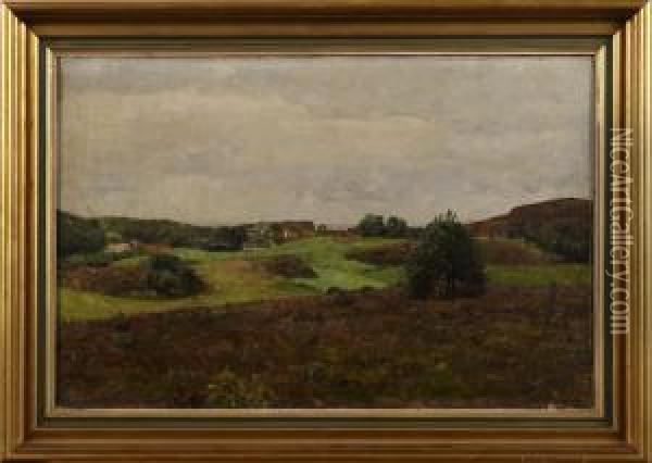 Hjorthagen Vid Kullen Oil Painting - Olof Krumlinde
