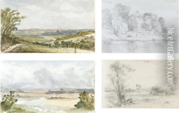 A Group Of Sketchbooks Oil Painting - George Constable Of Arundel