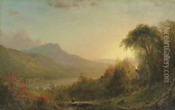 Early Autumn Oil Painting - American School