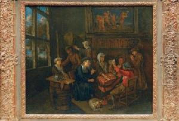 Beim Kartenspiel Oil Painting - Jan Josef, the Elder Horemans