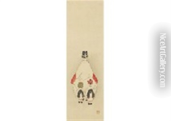 Tayudochu Oil Painting - Shoen Uemura